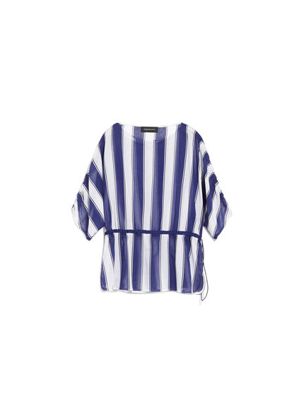 Blusa in leggero cotone a righe