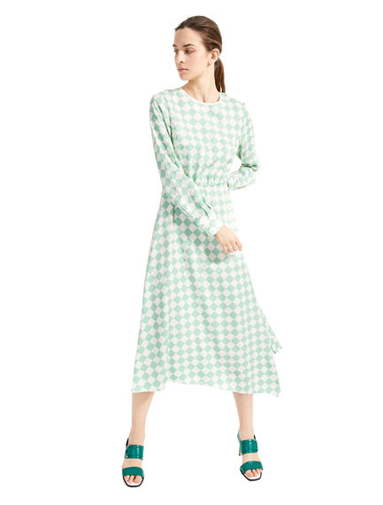 Abito con stampa damier
