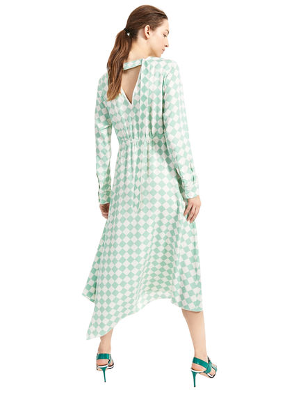 Abito con stampa damier