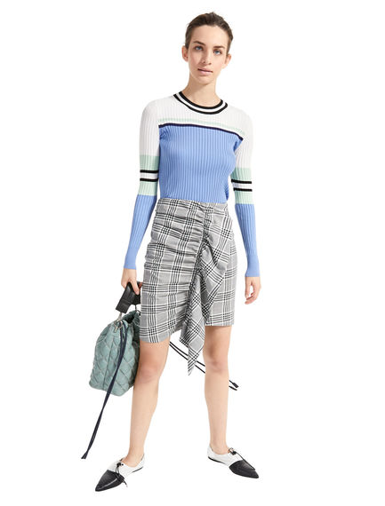 Maglia a coste colour block