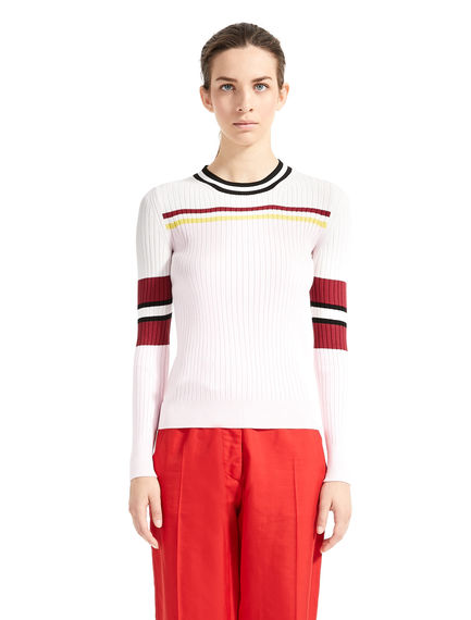 Maglia a coste colour block