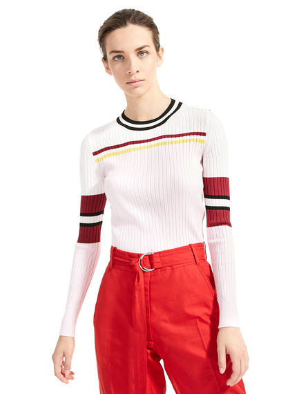 Maglia a coste colour block