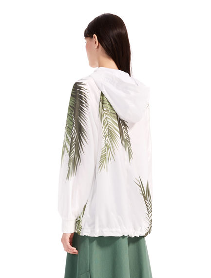 Bomber impermeabile con stampa palme