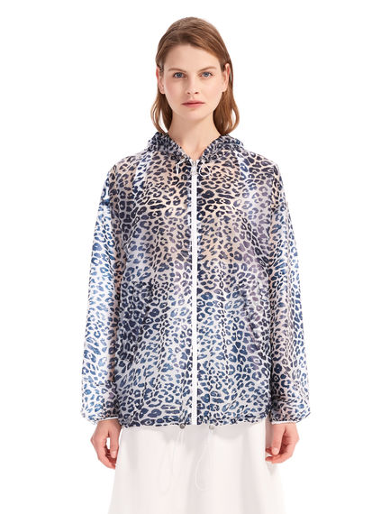 Bomber impermeabile con stampa animalier