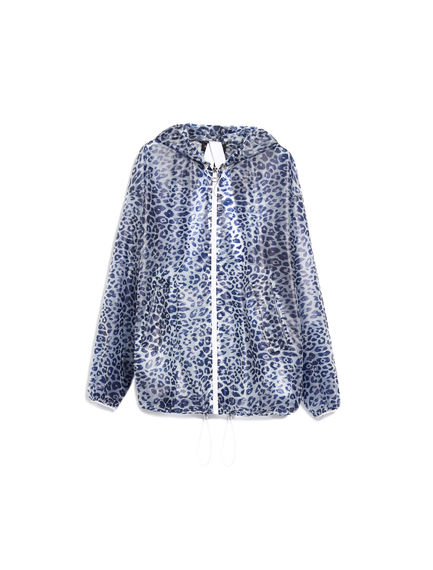 Bomber impermeabile con stampa animalier