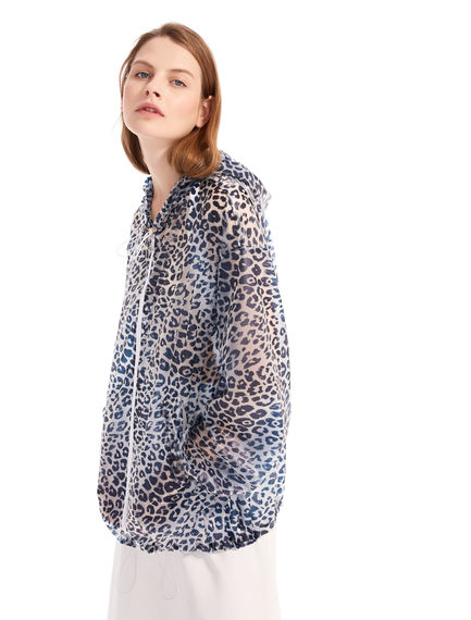 Bomber impermeabile con stampa animalier
