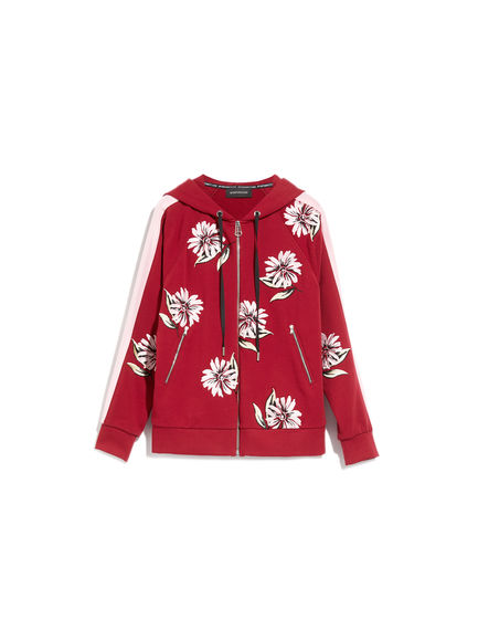 Hoodie con ricami floreali