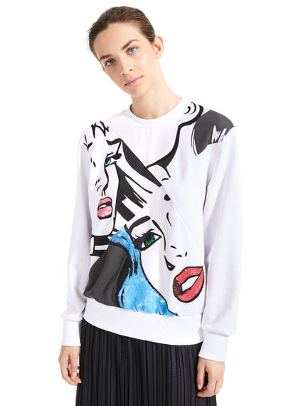 Felpa con disegno pop-art