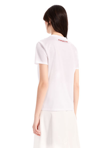 T-shirt con pappagallo in paillette