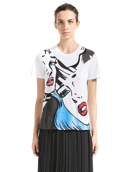 T-shirt con paillette pop-art