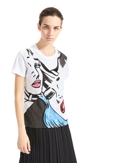 T-shirt con paillette pop-art