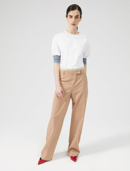 Pantaloni ampi in lana