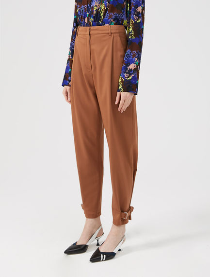 Pantaloni Utility in lana con fibbie