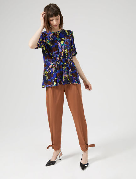 Pantaloni Utility in lana con fibbie