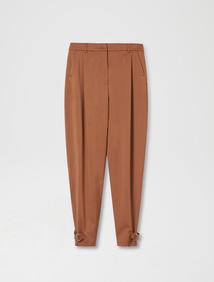 Pantaloni Utility in lana con fibbie