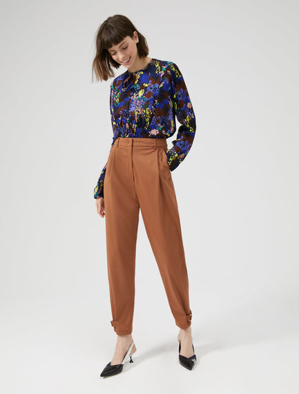 Pantaloni Utility in lana con fibbie