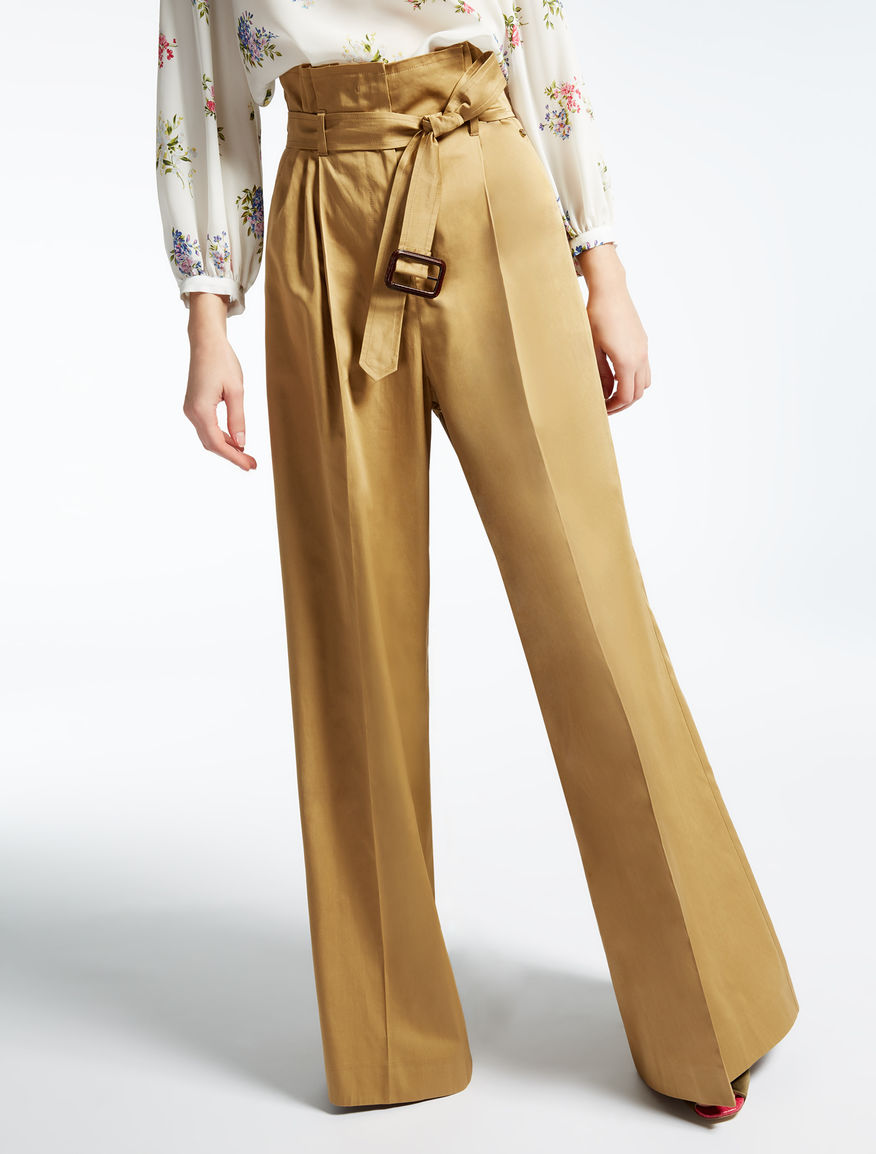 Cotton satin trousers Weekend Maxmara Cotton satin trousers Weekend Maxmara