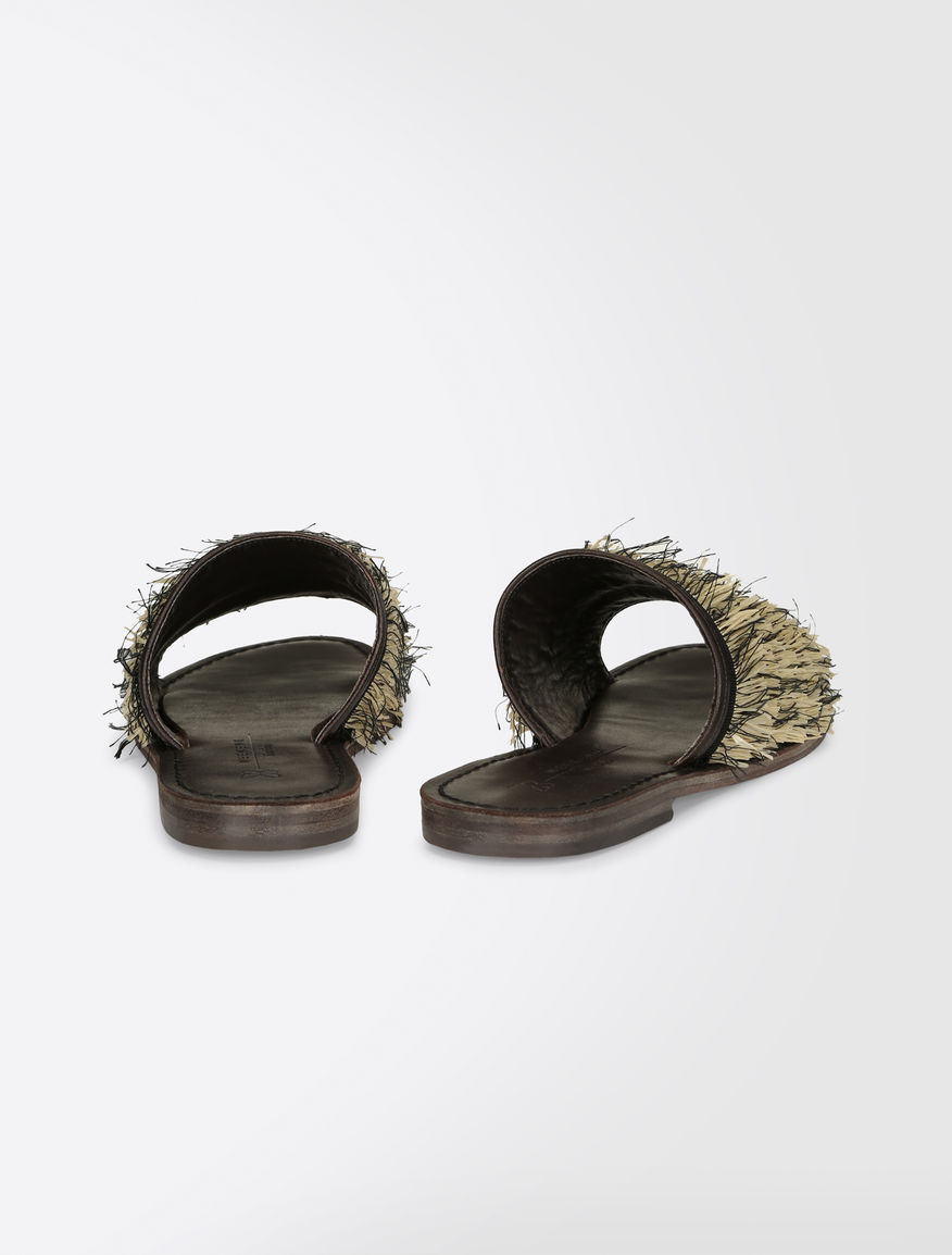Raffia and cotton slipper sandals Weekend Maxmara Raffia and cotton slipper sandals Weekend Maxmara