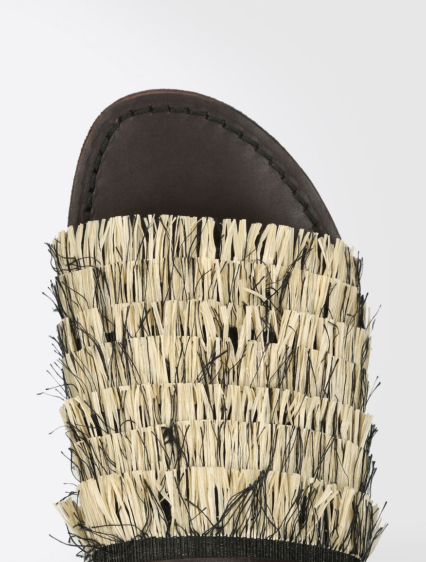 Raffia and cotton slipper sandals Weekend Maxmara Raffia and cotton slipper sandals Weekend Maxmara