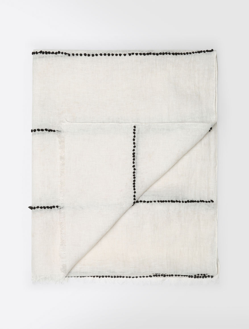 Embroidered linen stole Weekend Maxmara Embroidered linen stole Weekend Maxmara