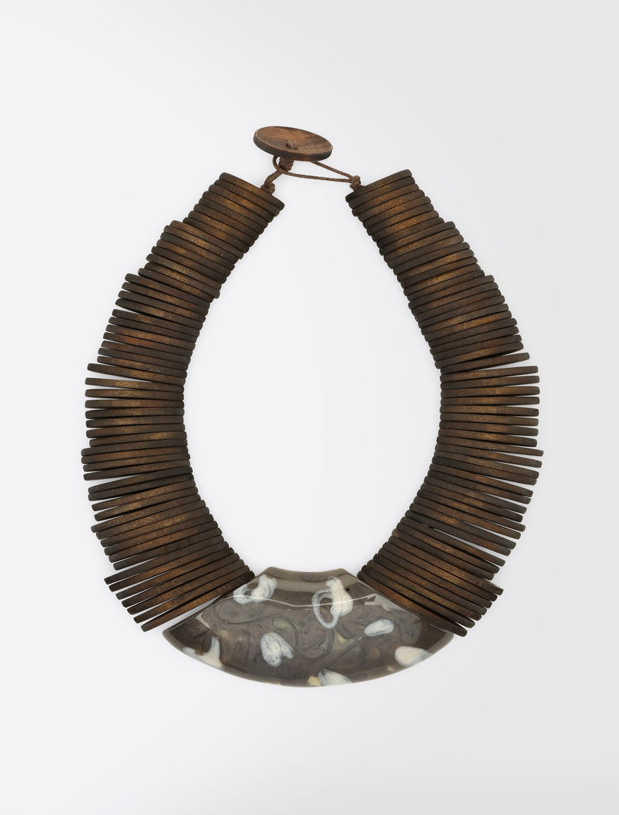 Resin and wood necklace Weekend Maxmara Resin and wood necklace Weekend Maxmara