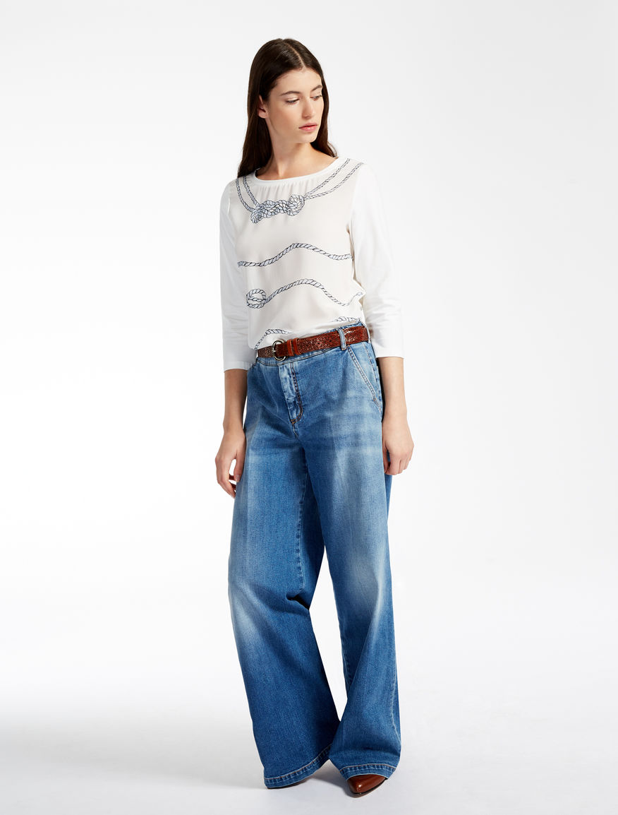 Silk and jersey T-shirt Weekend Maxmara Silk and jersey T-shirt Weekend Maxmara