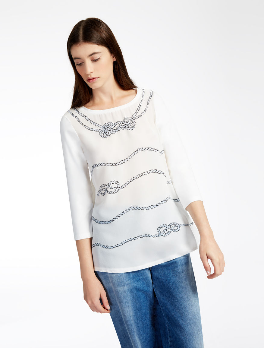 Silk and jersey T-shirt Weekend Maxmara Silk and jersey T-shirt Weekend Maxmara