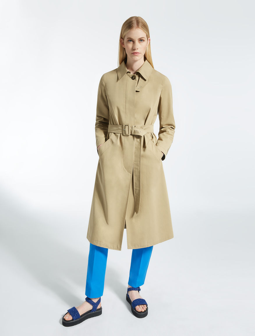 Cotton and lyocell twill trench coat Weekend Maxmara Cotton and lyocell twill trench coat Weekend Maxmara