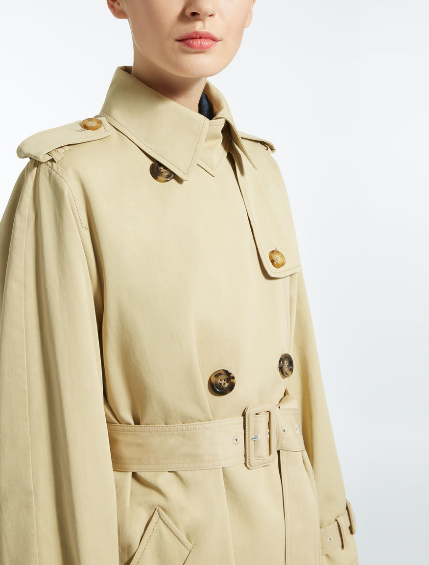 Cotton and lyocell twill trench coat Weekend Maxmara Cotton and lyocell twill trench coat Weekend Maxmara