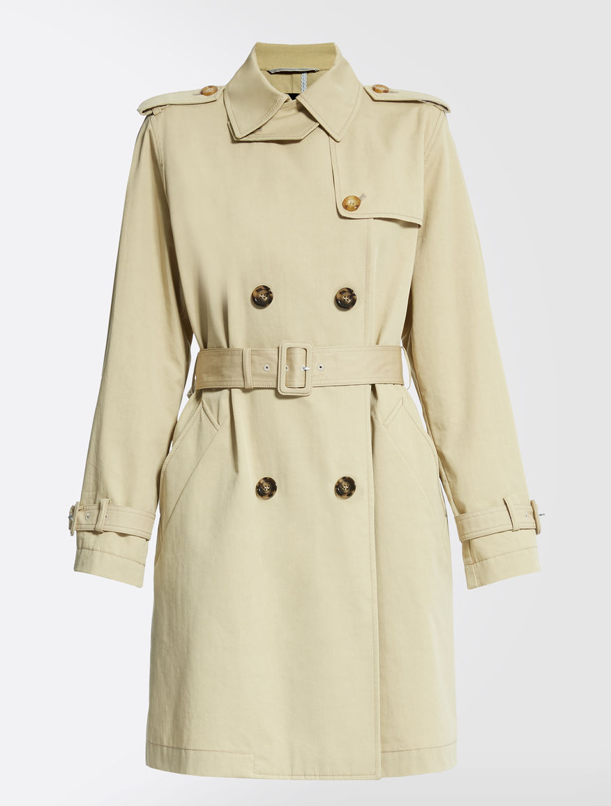 Cotton and lyocell twill trench coat Weekend Maxmara Cotton and lyocell twill trench coat Weekend Maxmara
