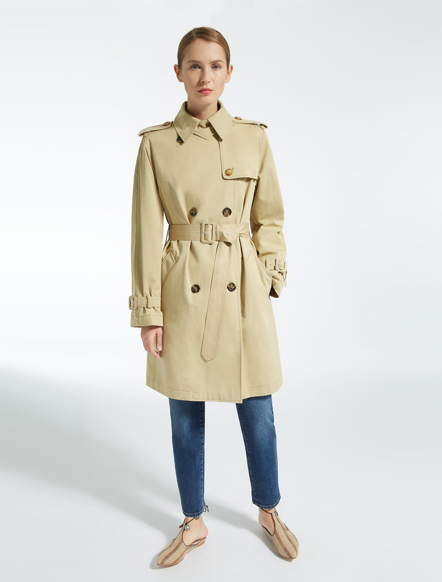 Cotton and lyocell twill trench coat Weekend Maxmara Cotton and lyocell twill trench coat Weekend Maxmara