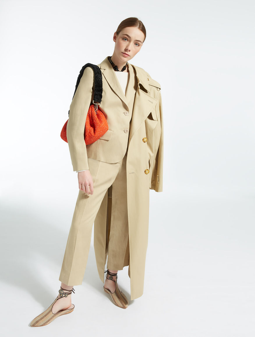 Lyocell, linen and cotton trousers Weekend Maxmara Lyocell, linen and cotton trousers Weekend Maxmara