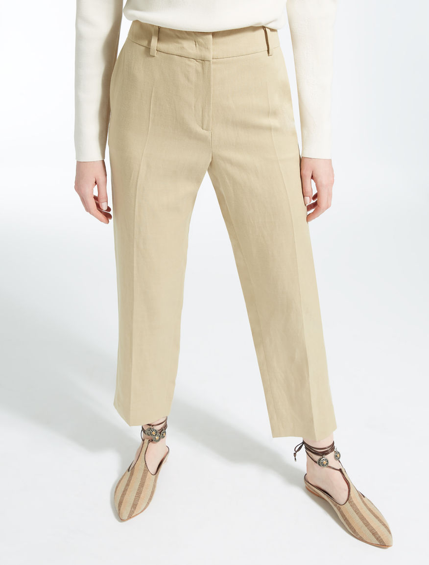 Lyocell, linen and cotton trousers Weekend Maxmara Lyocell, linen and cotton trousers Weekend Maxmara