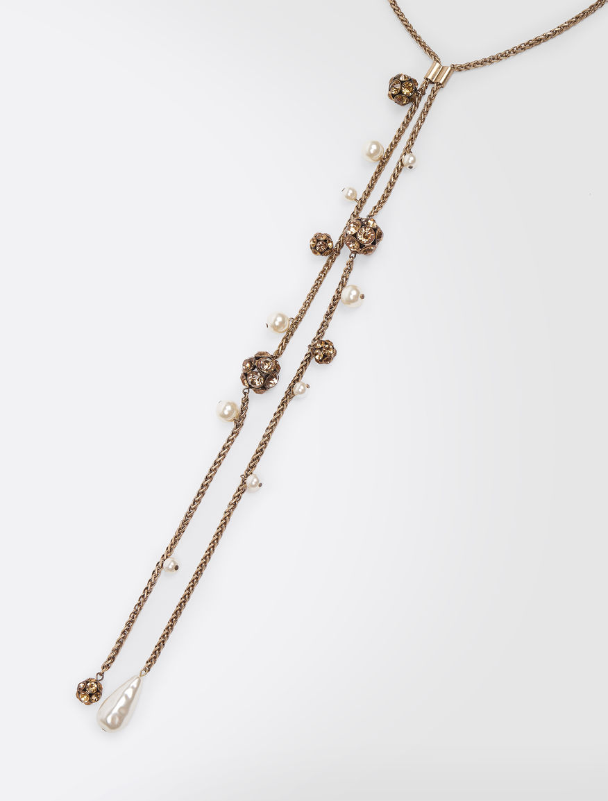 Pearl and rhinestone necklace Weekend Maxmara Pearl and rhinestone necklace Weekend Maxmara