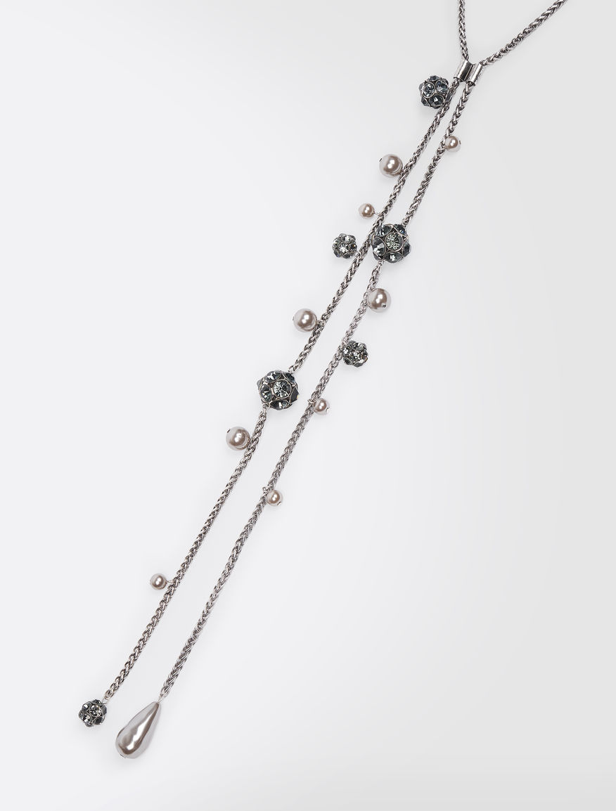 Pearl and rhinestone necklace Weekend Maxmara Pearl and rhinestone necklace Weekend Maxmara