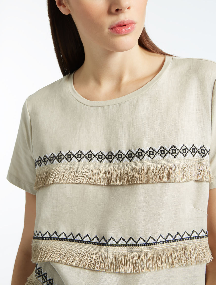 Cotton and linen jersey T-shirt Weekend Maxmara Cotton and linen jersey T-shirt Weekend Maxmara