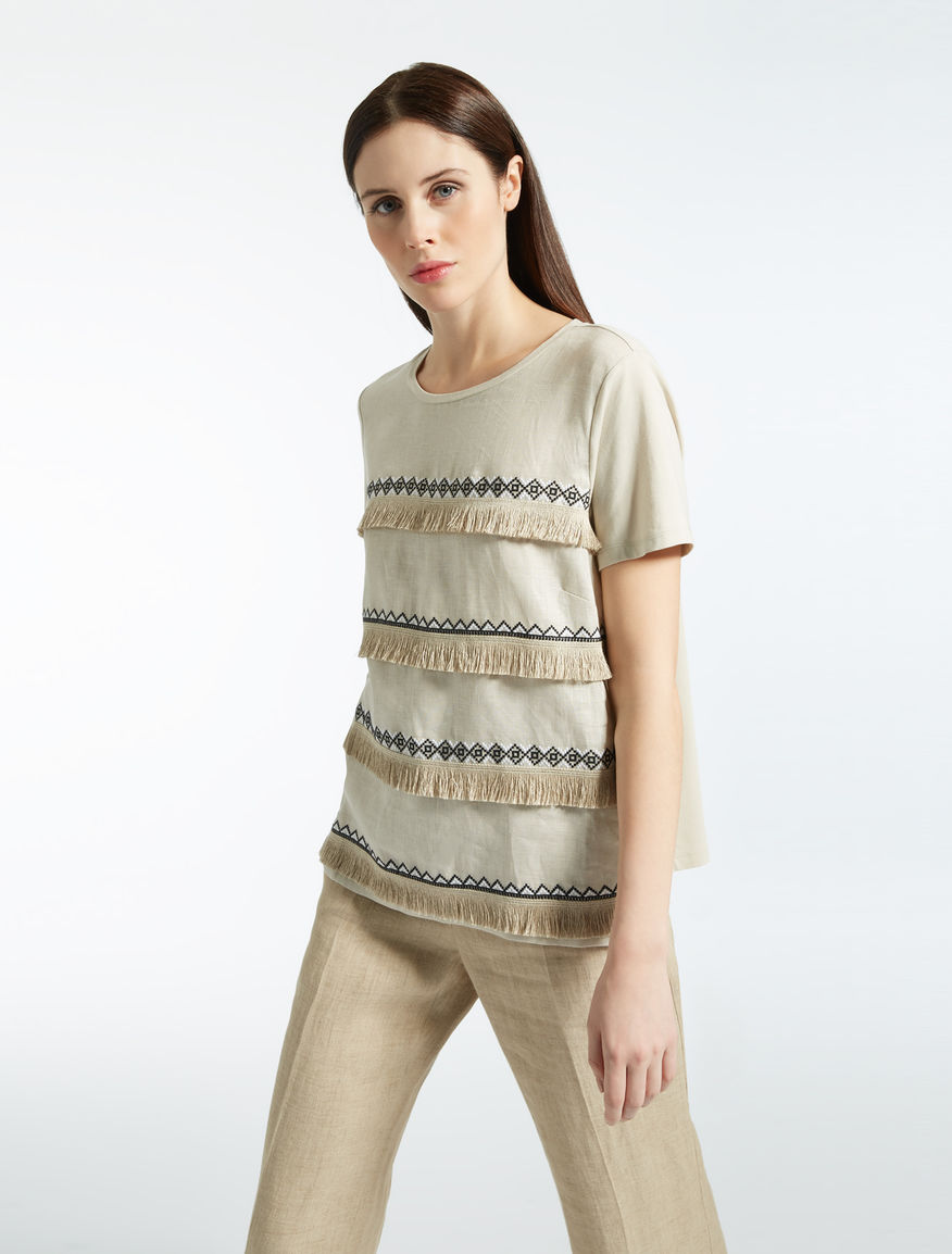 Cotton and linen jersey T-shirt Weekend Maxmara Cotton and linen jersey T-shirt Weekend Maxmara
