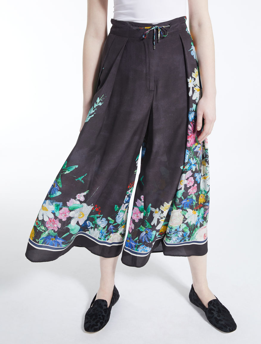 Pantaloni in crêpe de Chine di seta Weekend Maxmara Pantaloni in crêpe de Chine di seta Weekend Maxmara