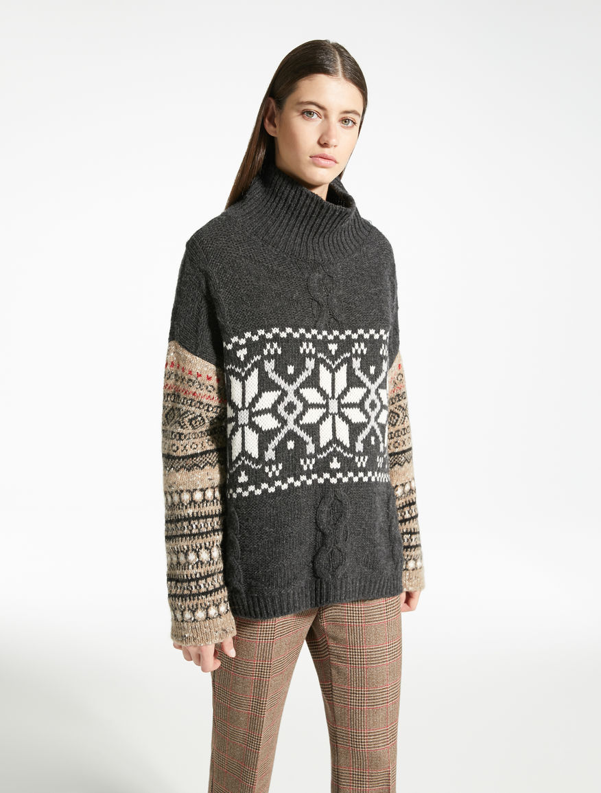 Jacquard wool yarn pullover Weekend Maxmara Jacquard wool yarn pullover Weekend Maxmara