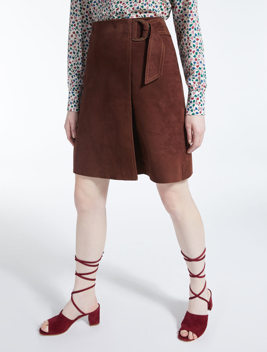 Gonna in pelle scamosciata Weekend Maxmara Gonna in pelle scamosciata Weekend Maxmara
