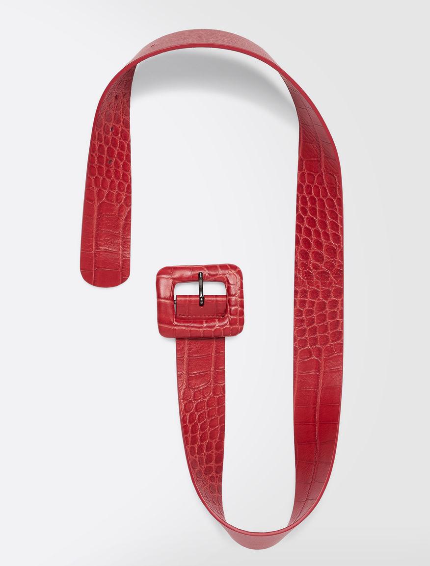 Crocodile print leather belt Weekend Maxmara Crocodile print leather belt Weekend Maxmara