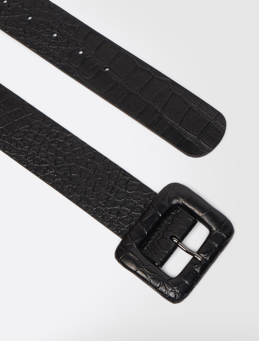 Crocodile print leather belt Weekend Maxmara Crocodile print leather belt Weekend Maxmara