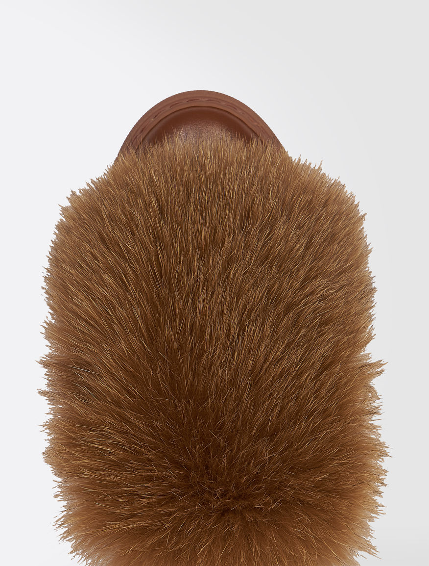 Trainers in leather and fox fur Weekend Maxmara Trainers in leather and fox fur Weekend Maxmara