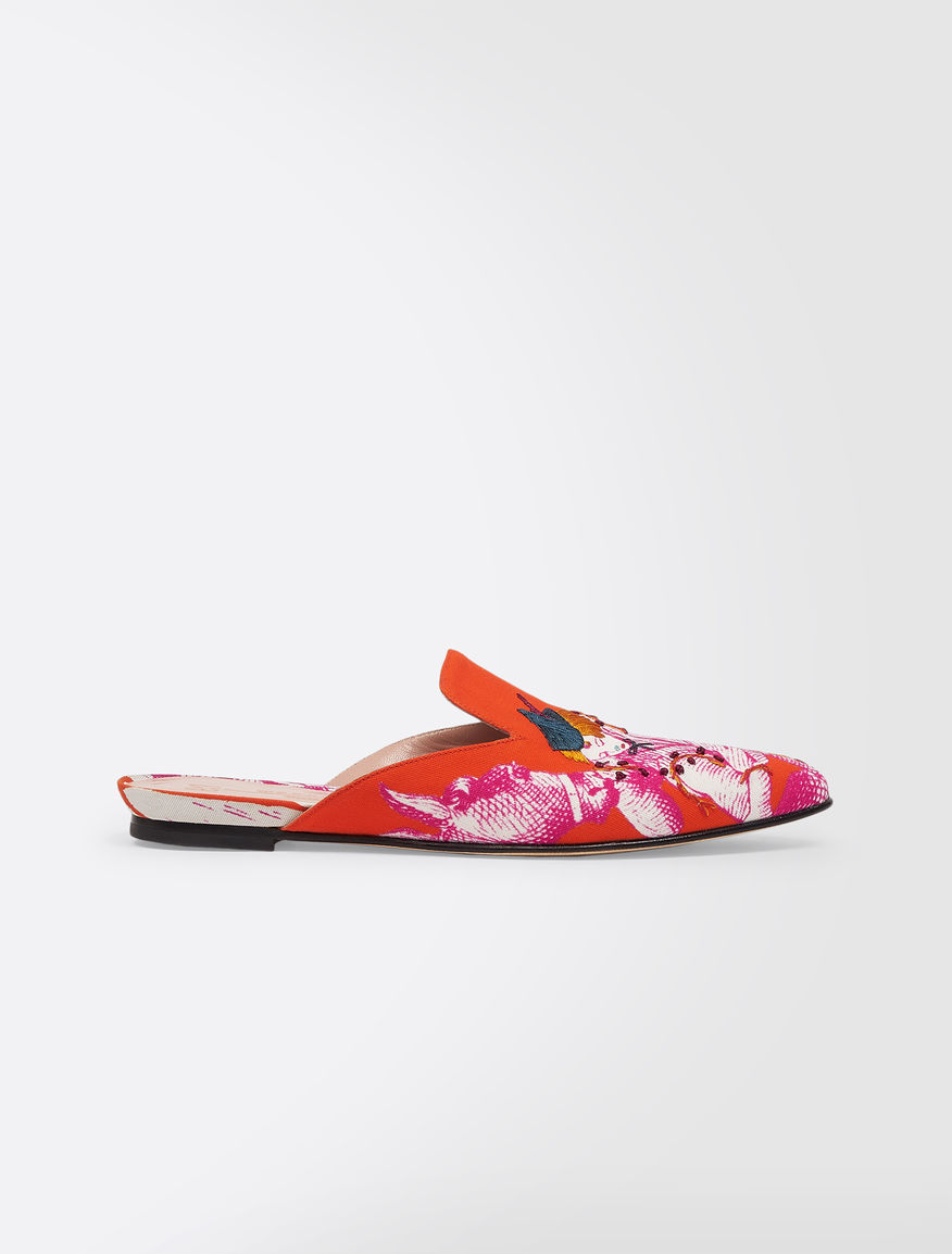 Trophy Day - Clogs in printed canvas Weekend Maxmara Trophy Day - Clogs in printed canvas Weekend Maxmara