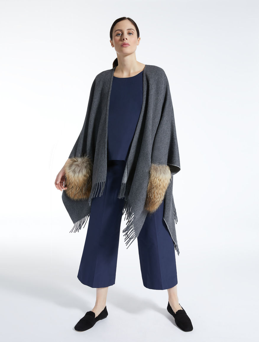 Wool and fur cape Weekend Maxmara Wool and fur cape Weekend Maxmara