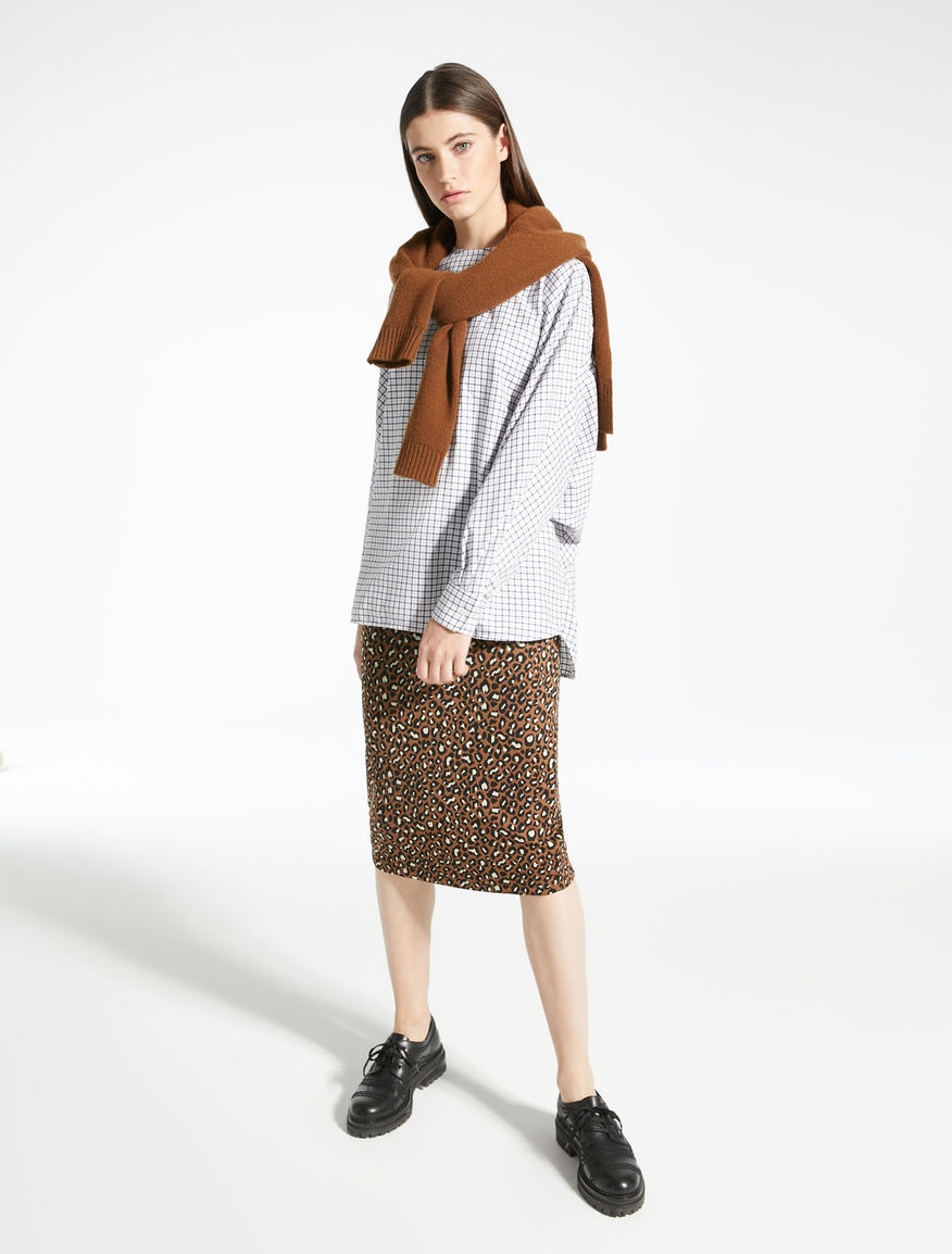 Technical jersey skirt with jacquard pattern Weekend Maxmara Technical jersey skirt with jacquard pattern Weekend Maxmara