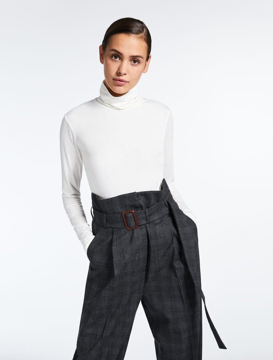 Viscose jersey polo neck jumper Weekend Maxmara Viscose jersey polo neck jumper Weekend Maxmara