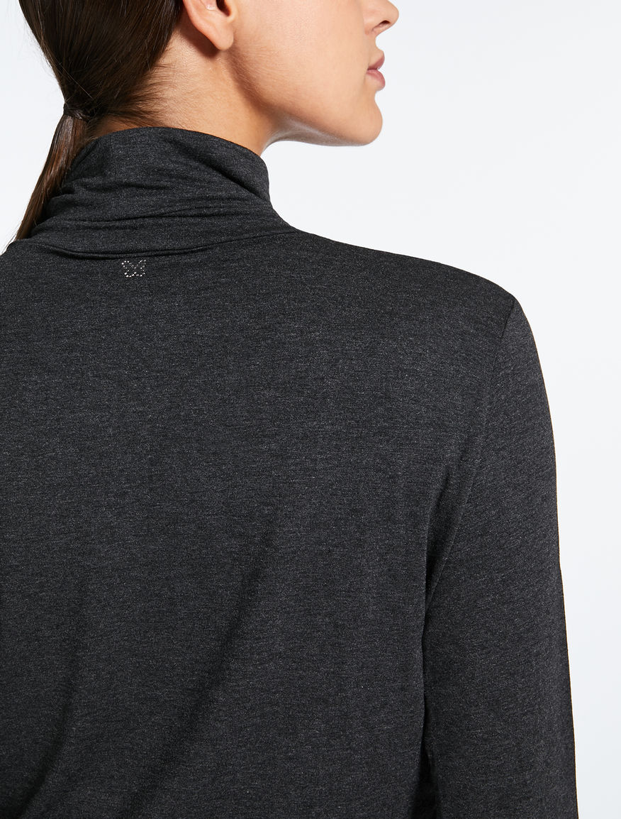 Viscose jersey polo neck jumper Weekend Maxmara Viscose jersey polo neck jumper Weekend Maxmara