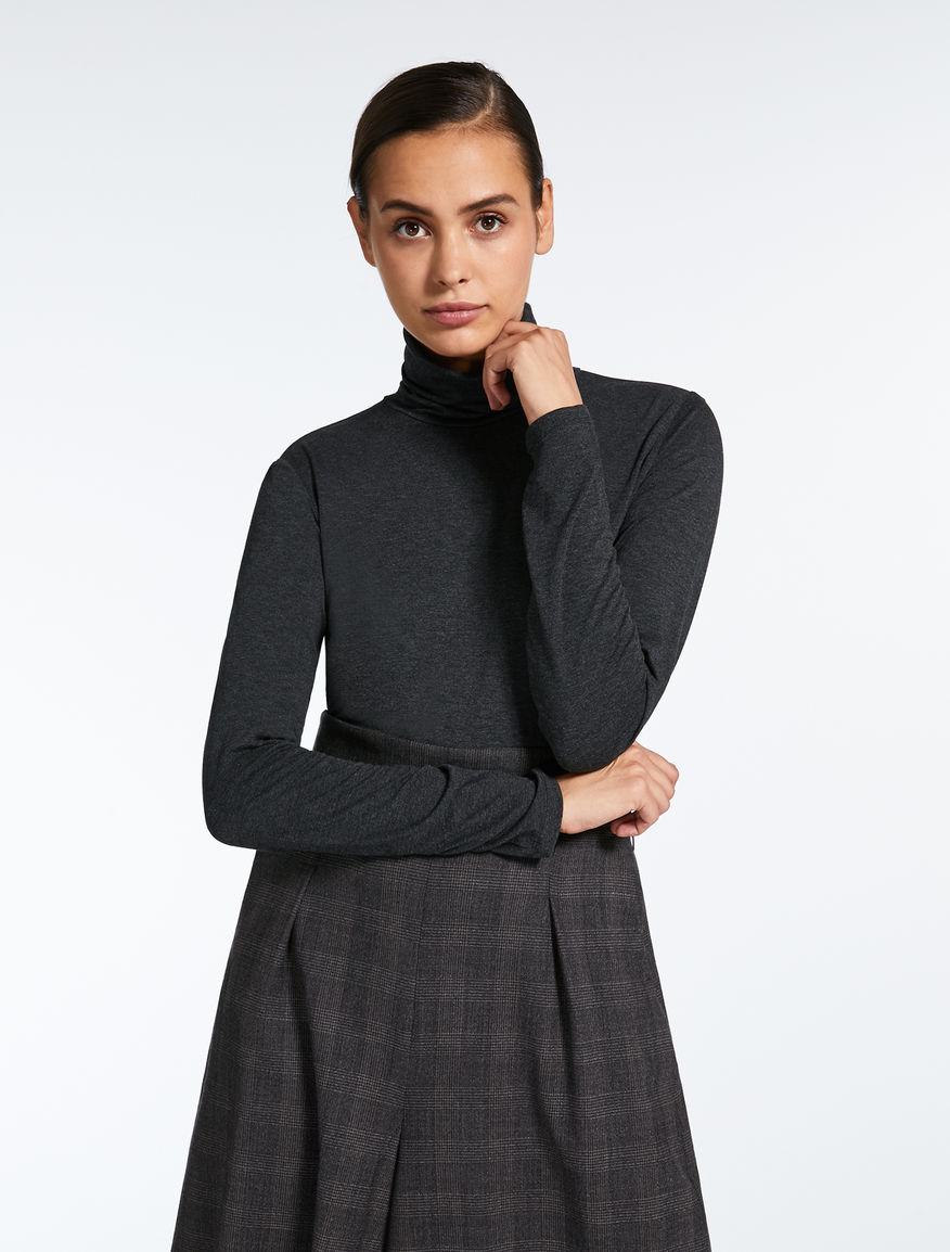 Viscose jersey polo neck jumper Weekend Maxmara Viscose jersey polo neck jumper Weekend Maxmara