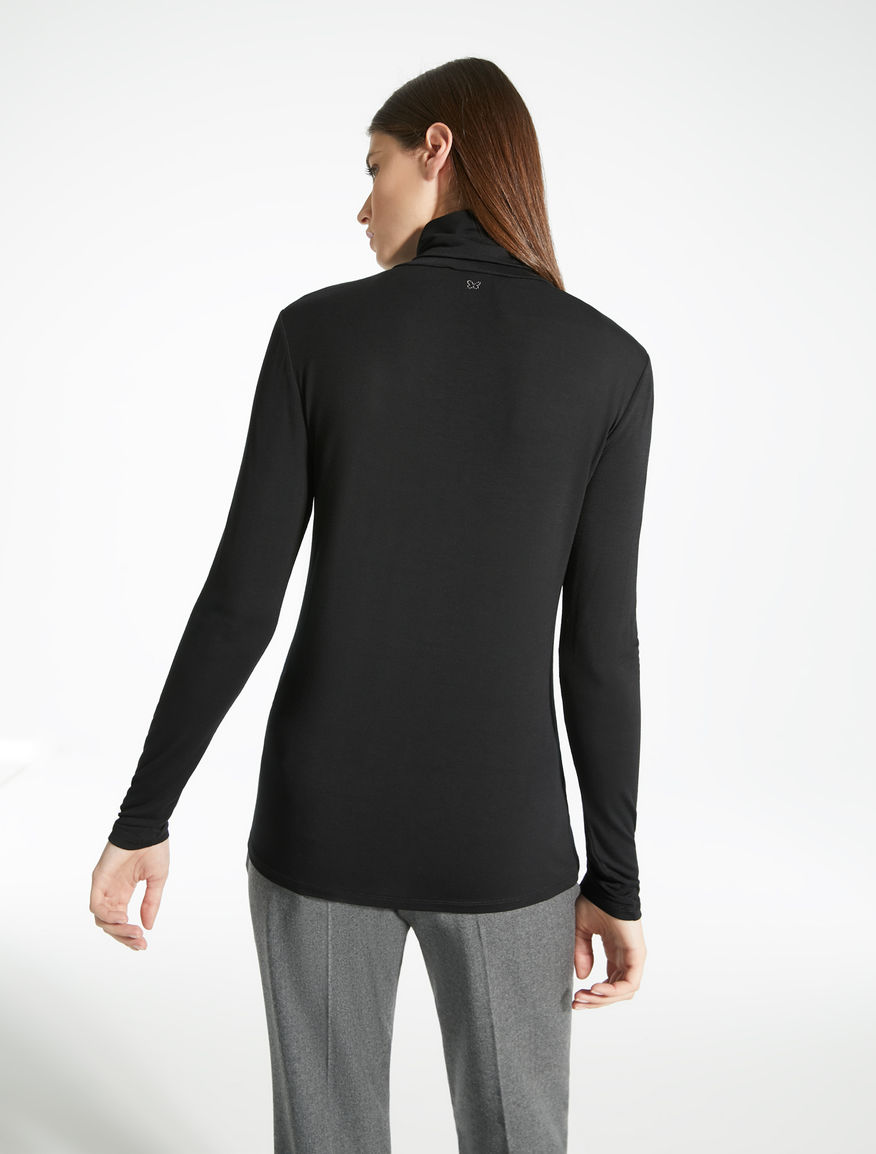 Viscose jersey polo neck jumper Weekend Maxmara Viscose jersey polo neck jumper Weekend Maxmara